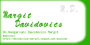 margit davidovics business card